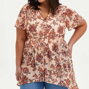 Torrid Hi/Low Floral Tunic Top